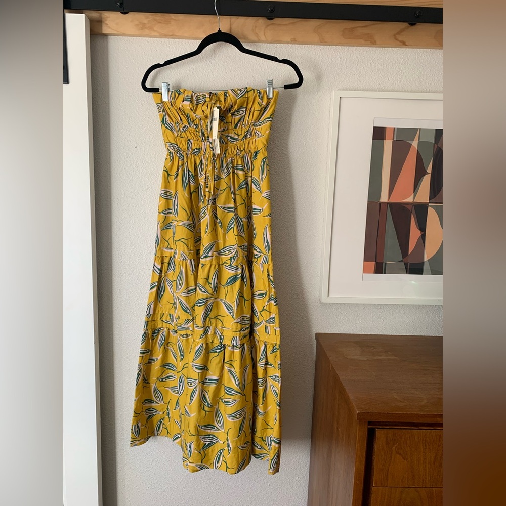 NWT Anthropologie The Somerset Strapless Maxi Floral Dress, Size XS - Picture 6 of 7